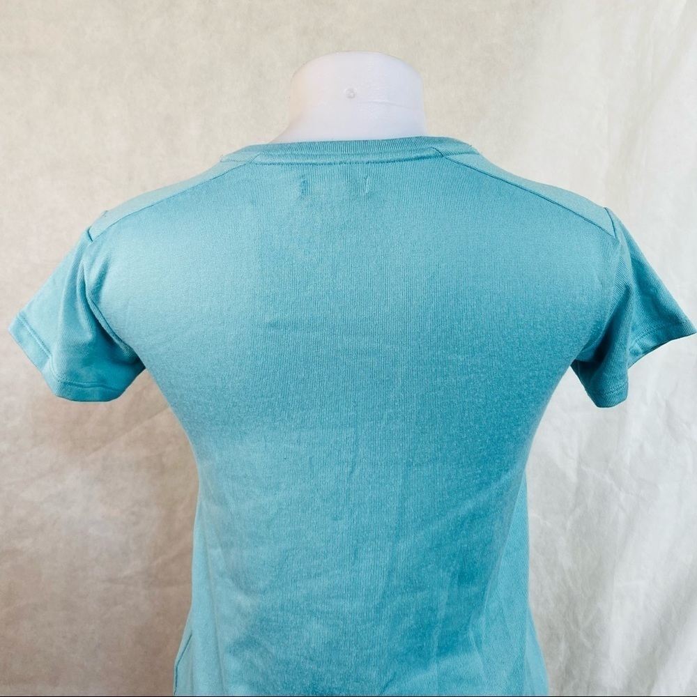 Sonoma V Neck Light Teal Tee - Picture 9 of 9
